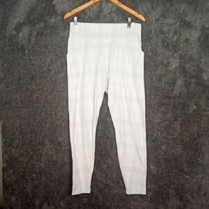 Buff Bunny Limitless Leggings Snow Plain White Gray High Waisted Womens XxL